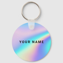 Custom Name Holographic Nyckelring