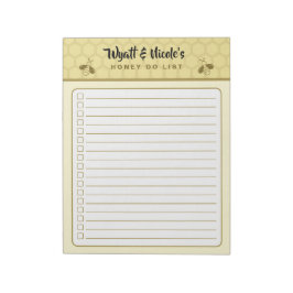 Custom Name Honey Do List Notepad Anteckningsblock
