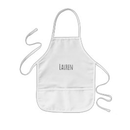 Custom Name Kids Apron Barnförkläde