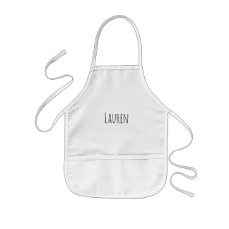 Custom Name Kids Apron Barnförkläde