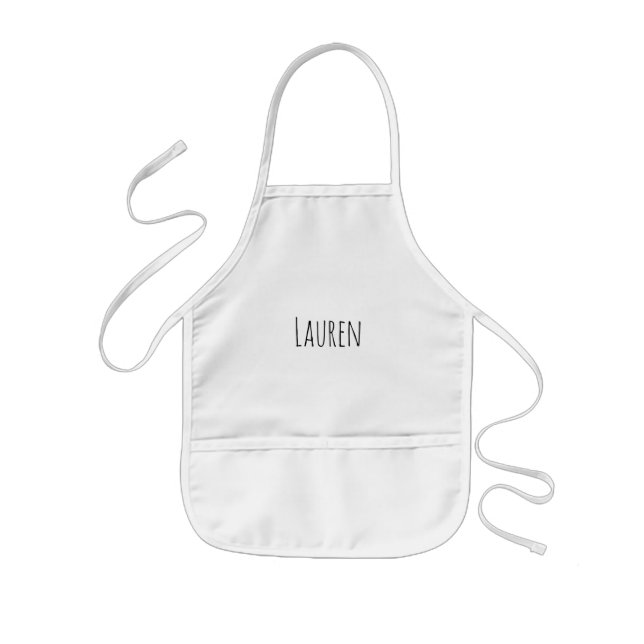 Custom Name Kids Apron Barnförkläde (Framsidan)