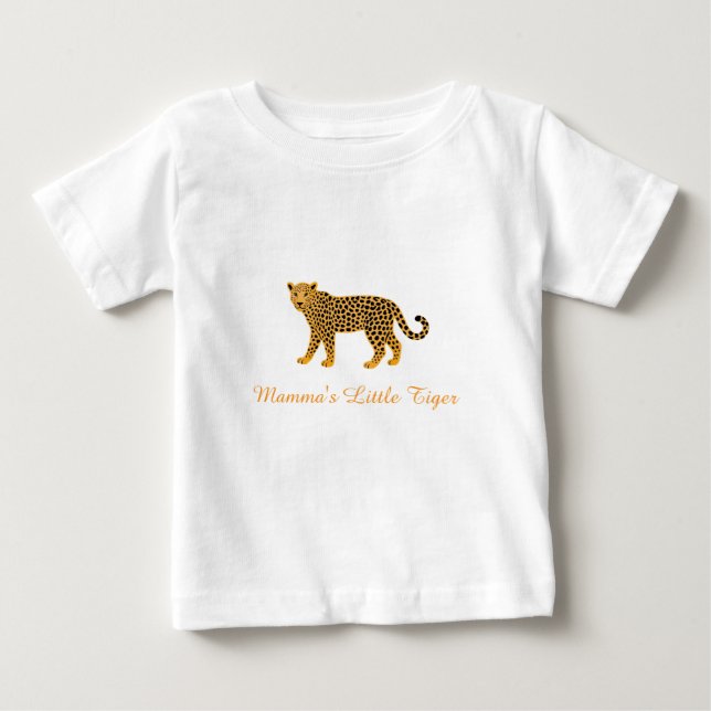 Custom Name Kids T-Shirt – Cute Tiger Design (Framsida)