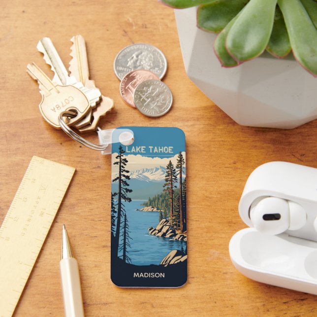 Custom Name Lake Tahoe Nyckelring (Skrivbord)