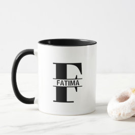 Custom Name Letter 'F' Mug Mugg