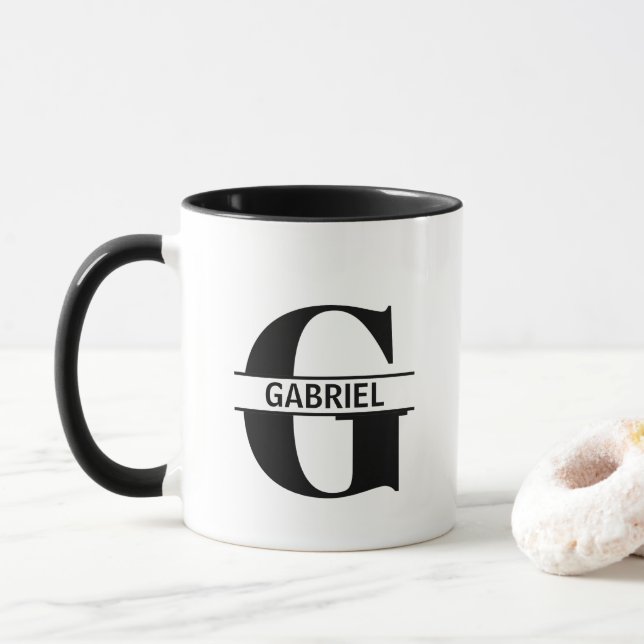 Custom Name Letter 'G' Mug Mugg (Med munk)