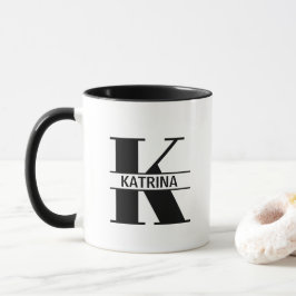 Custom Name Letter 'K' Mug Mugg