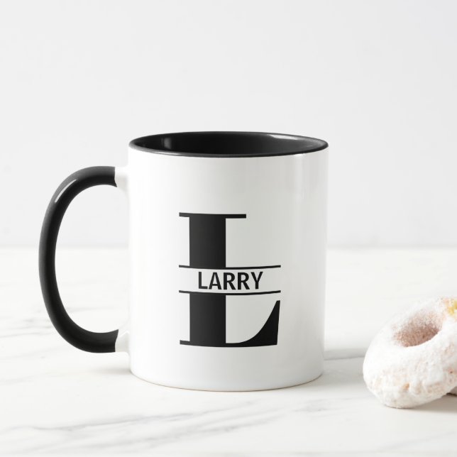 Custom Name Letter 'L' Mug Mugg (Med munk)