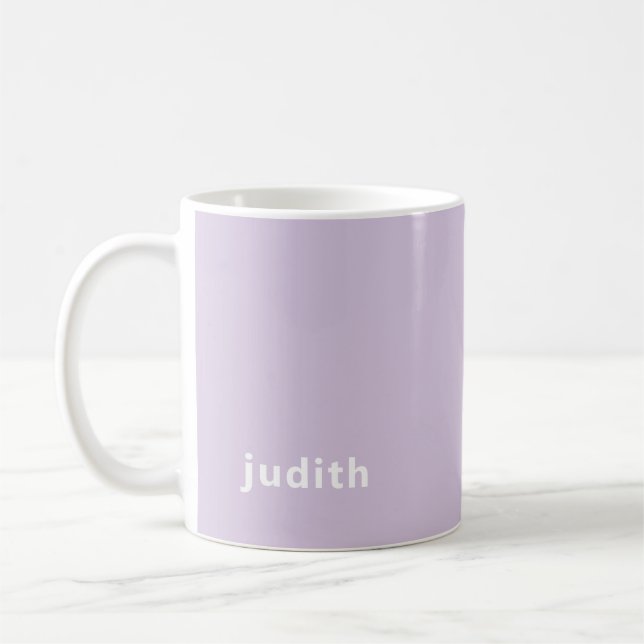 Custom Name Lilac Mist Mug Personalized Minimal  Kaffemugg (Vänster)