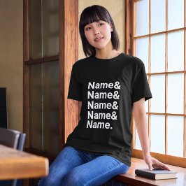 Custom Name List ,Personalized Ampersand Names T Shirt