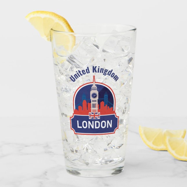 Custom Name London Glaskopp (Framsida Ice)