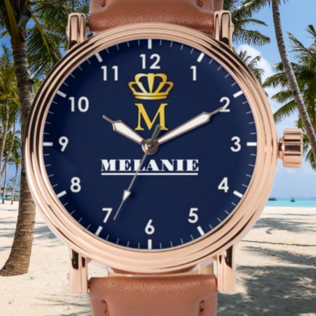 Custom Name Luxury Royal Elegant Monogran  Armbandsur (Skapare uppladdad)