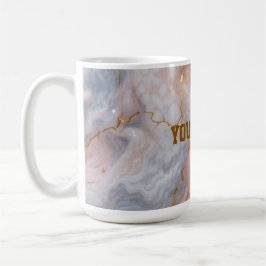 Custom Name Marble Mug | Personalized Gold Textmug Kaffemugg