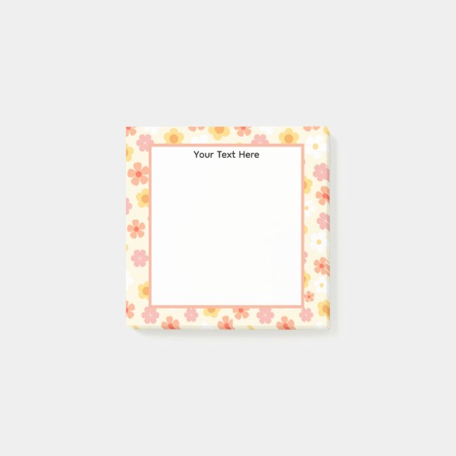 Custom Name Modern Minimal Stylish Personalized Post-it Block (Framsida)