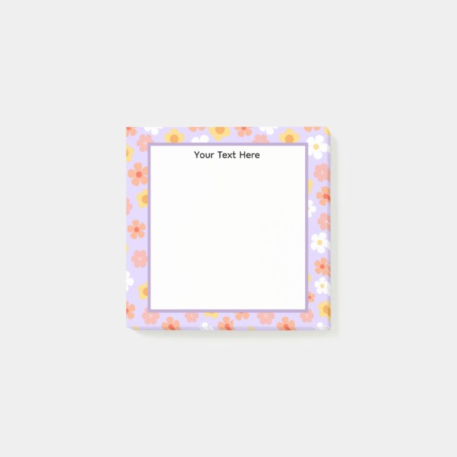 Custom Name Modern Minimal Stylish Personalized Post-it Block (Framsida)