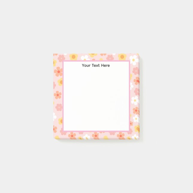 Custom Name Modern Minimal Stylish Personalized Post-it Block (Framsida)