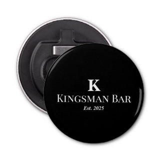 Custom Name & Monogram Black Bottle Opener – Elega Flasköppnare