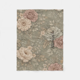 Custom Name Muted Suede Tone Fleecefilt