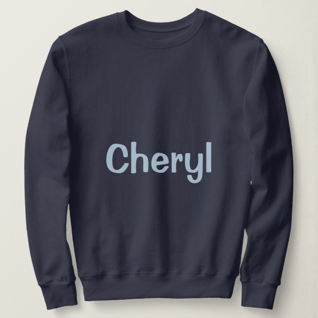 Custom Name Navy Blue Women's Sweatshirt T Shirt (Design framsida)