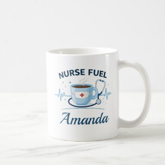 Custom Name Nurse Fuel Coffee Mug Gift Kaffemugg
