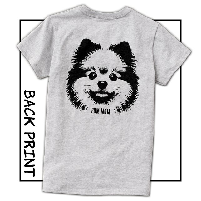 Custom Name Or Text Pop Art Pomeranian Mom T Shirt (Custom Name Or Text Pop Art Pomeranian Mom T-Shirt)