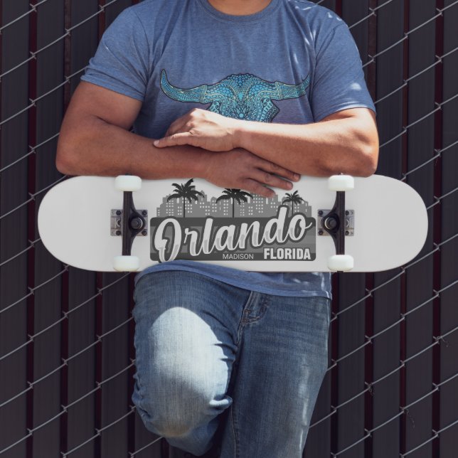Custom Name Orlando Florida Mini Skateboard Bräda 18,5 Cm (Utomhus 3)