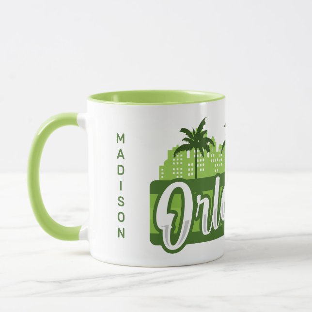 Custom Name Orlando Florida Mugg (Vänster)