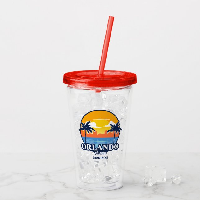 Custom Name Orlando Florida Take Away Mugg (Baksida Ice)