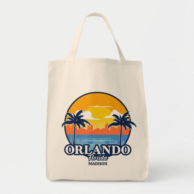 Custom Name Orlando Florida Tygkasse (Framsidan)