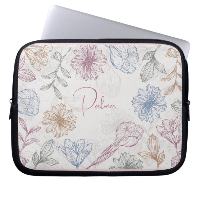 Custom Name Pattern Laptop Fodral (Framsidan)