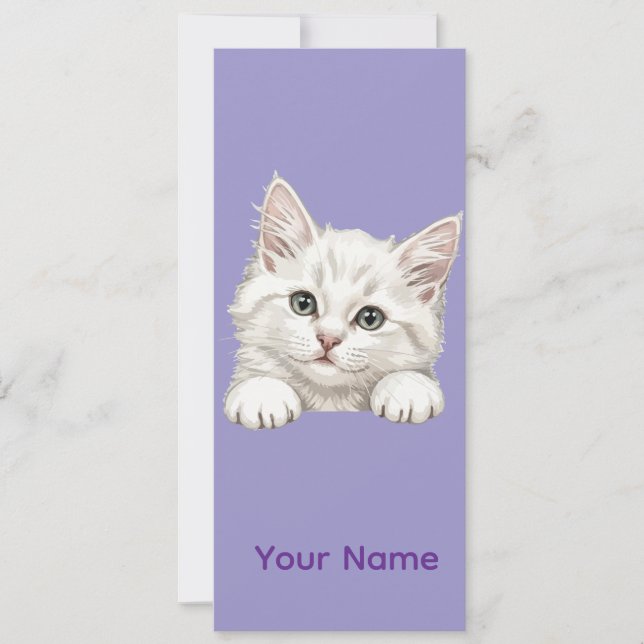 Custom Name Personalized Kitten Art Gift Inbjudningar (Framsida)