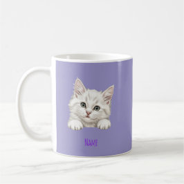 Custom Name Personalized Kitten Art Gift Kaffemugg