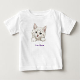Custom Name Personalized Kitten Art Gift T Shirt