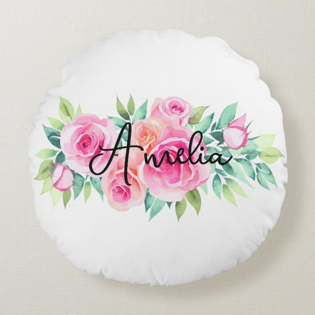 Custom Name Rund Kudde (Framsidan)