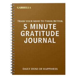 Custom Name Simple Stylish Daily Gratitude Journal Anteckningsbok