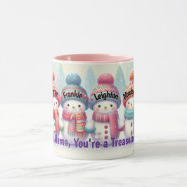 Custom Name Snowman Mug – Christmas Gift for Mama Mugg