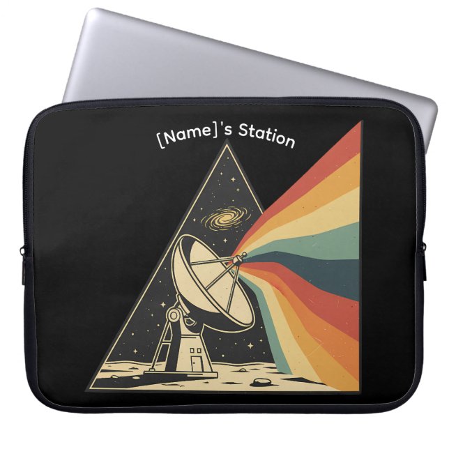 Custom [Name] Space Station Laptop Sleeve (Framsidan)