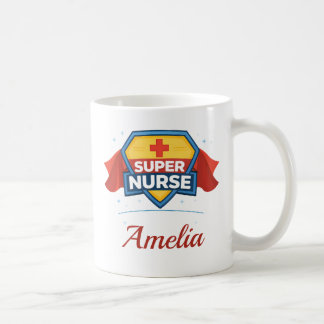 Custom Name Super Nurse Coffee Mug Gift Kaffemugg