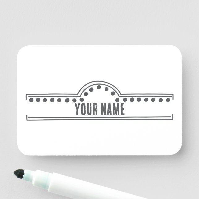 Custom Name Tag – Doodle Arch Namnbricka (På plats)