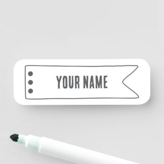 Custom Name Tag – Ribbon Frame Namnbricka