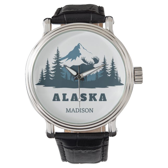 Custom Name & Text ALASKA Armbandsur (Framsida)