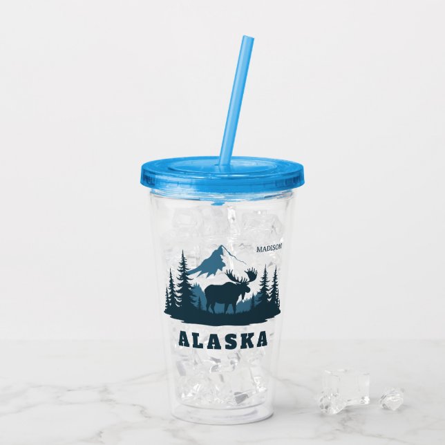 Custom Name & Text ALASKA Take Away Mugg (Baksida Ice)
