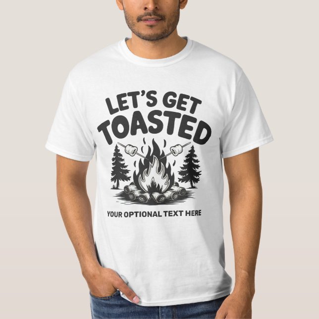 Custom Name & Text Camping T Shirt (Framsida)