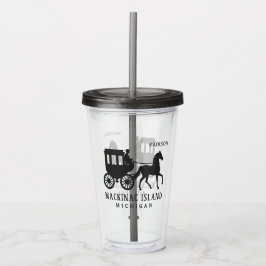 Custom Name, Text & Color Mackinac Island Take Away Mugg