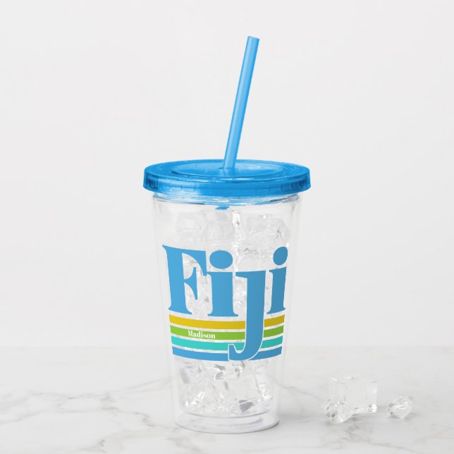 Custom Name / Text Fiji Take Away Mugg (Baksida Ice)
