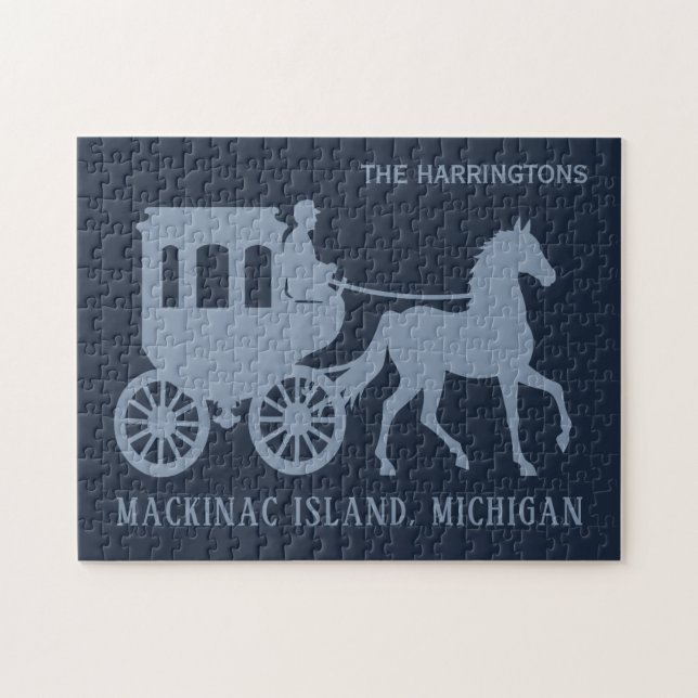 Custom Name & Text Mackinac Island Pussel (Horisontell)