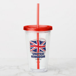 Custom Name United Kingdom Flag Take Away Mugg