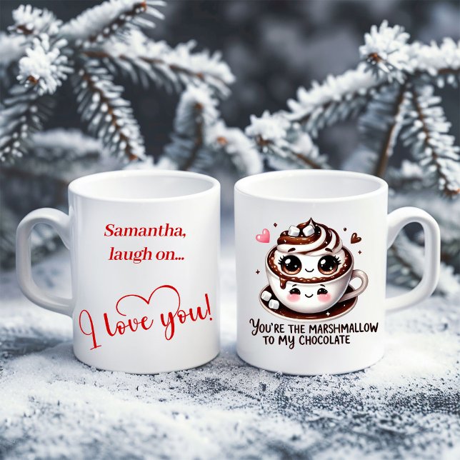 Custom Name Valentine Mug Funny Food Love Gift Kaffemugg (Custom Name Valentine Mug Funny Food Love Gift)