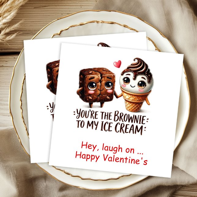 Custom Name Valentine Napkins Funny Food Quotes Pappersservett (Custom Name Valentine Napkins Funny Food Quotes)