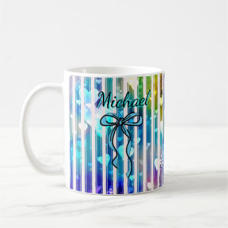 Custom Name Valentine | Personalized Blue For Him Kaffemugg