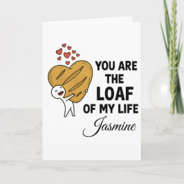 Custom Name Valentine's Card for Her or Him Kort